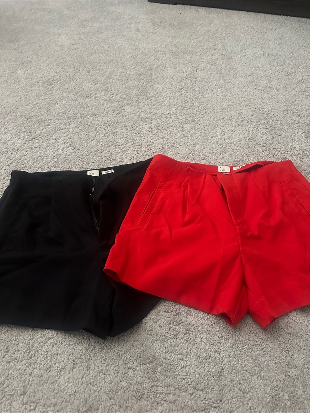A New Day High-Waist Red and Black Tailored Women’s Shorts